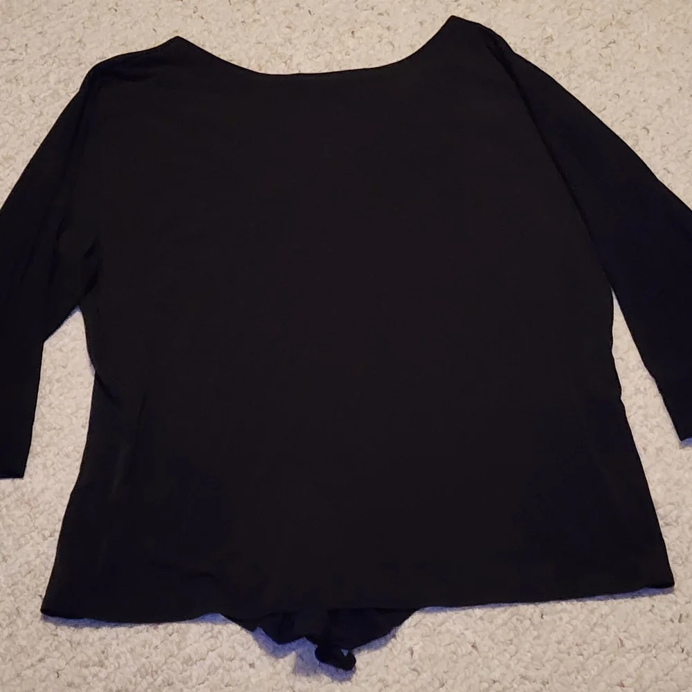 Vintage Black Button-Down Women's Top - Picture 4 of 4